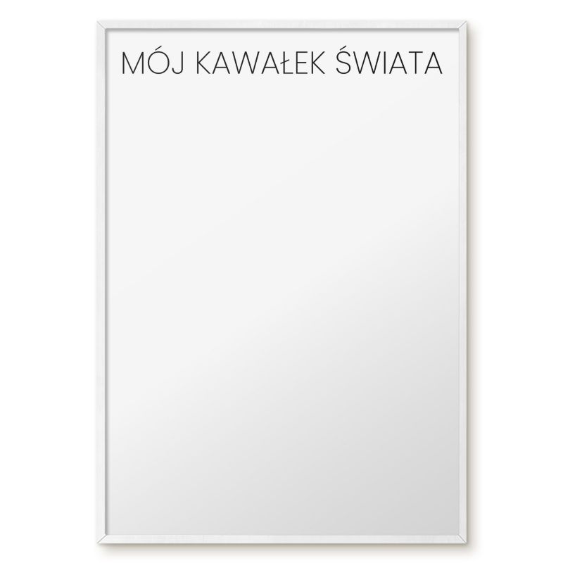 Tablica Magnetyczna Wielofunkcyjna Ścienna Tulup 70x100 cm Mój kawałek świata 3 - Biała rama Do salonu, sypialni 1 szt.
