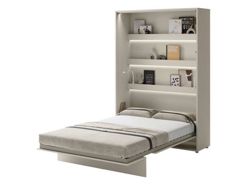 Półkotapczan Bed-Concept BC-01 140x200 z lampkami i oświeleniem LED kaszmir 1 szt.