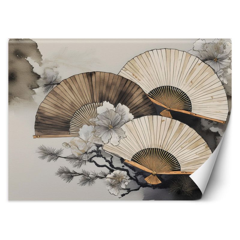 Fototapeta Feeby Wachlarz Akwarela Japonia 200x140 1 szt