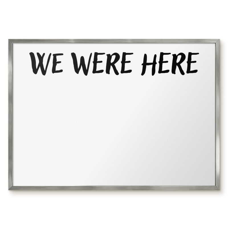 Tablica Magnetyczna Wielofunkcyjna Ścienna Tulup 70x50 cm We were here - Srebrna rama Do salonu, sypialni 1 szt.