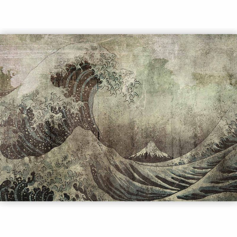 Fototapeta samoprzylepna Artgeist Liście szara 196x140 (4 części) 10078aa rolka 1 szt