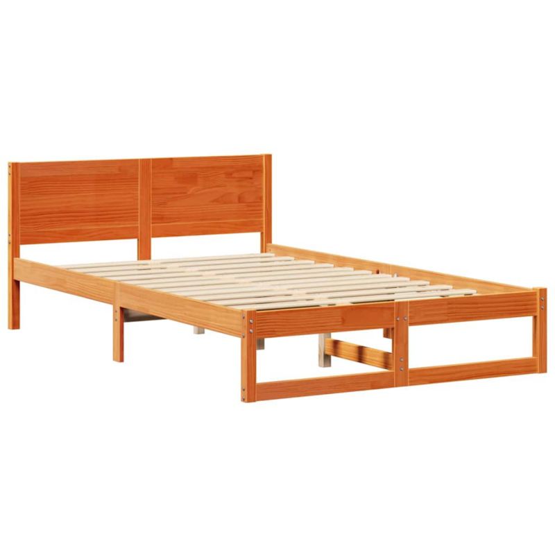 Rama łóżka WaszeMeble 135x190 cm Woskowy brąz sosna WM-873279 1 szt.