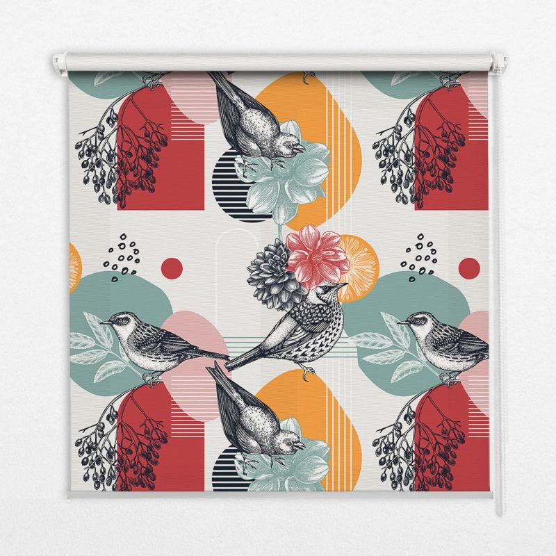 Roleta Do Kuchni Tulup 140x140 cm Ptaki Montaż do ściany/sufitu 1 szt.
