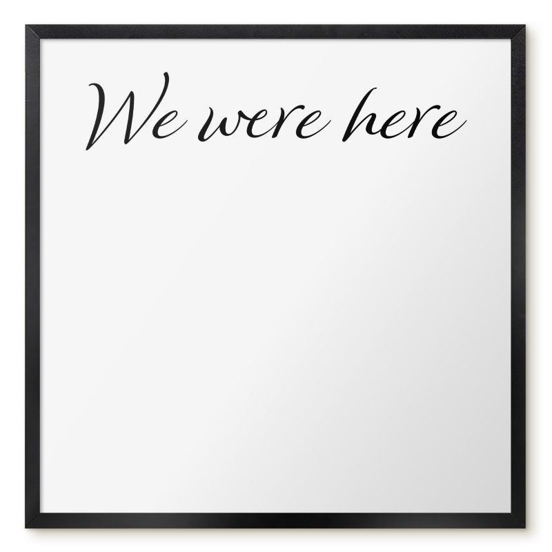 Tablica Magnetyczna Do Salonu Tulup 50x50 cm We were here 4 - Czarna rama Do salonu, sypialni 1 szt.