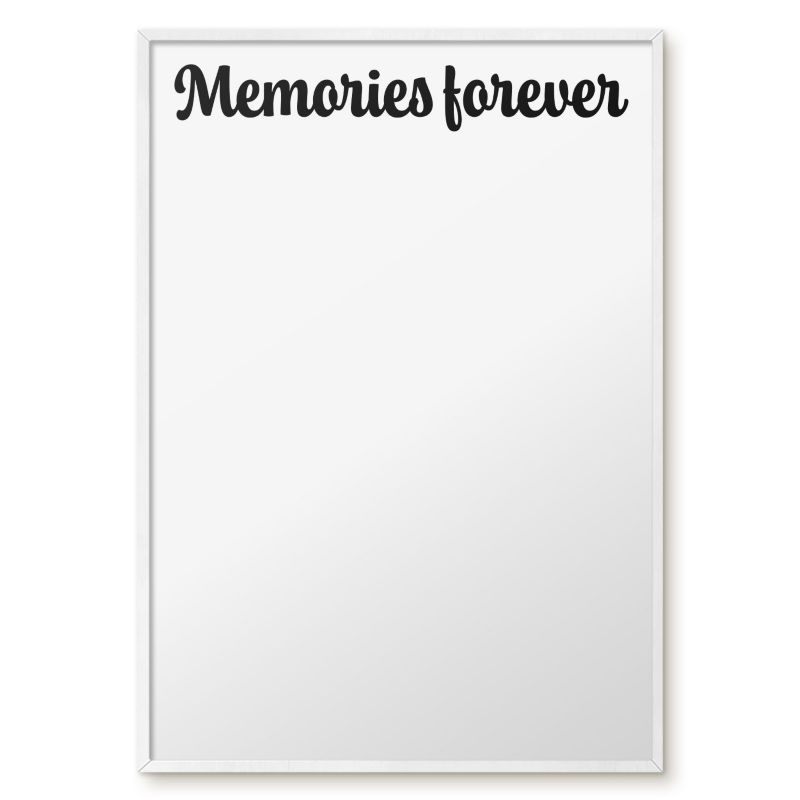 Tablica Do Magnesów Tulup 70x100 cm Memories forever 1 - Biała rama Do salonu, sypialni 1 szt.