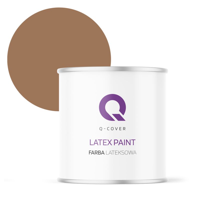 Farba Lateksowa Do Ścian i Sufitów Q-Cover Brązowy H5018 Głęboki Mat 2L