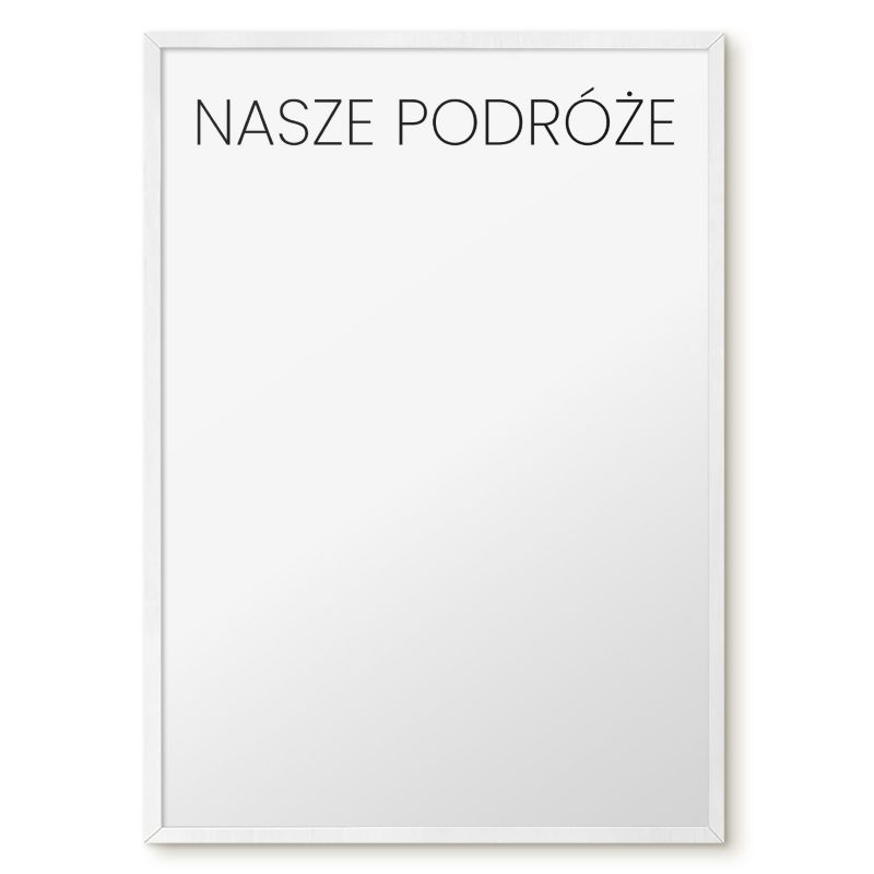 Tablica Na Magnesy Z Wakacji Tulup 50x70 cm Nasze podróże 3 - Biała rama Do salonu, sypialni 1 szt.