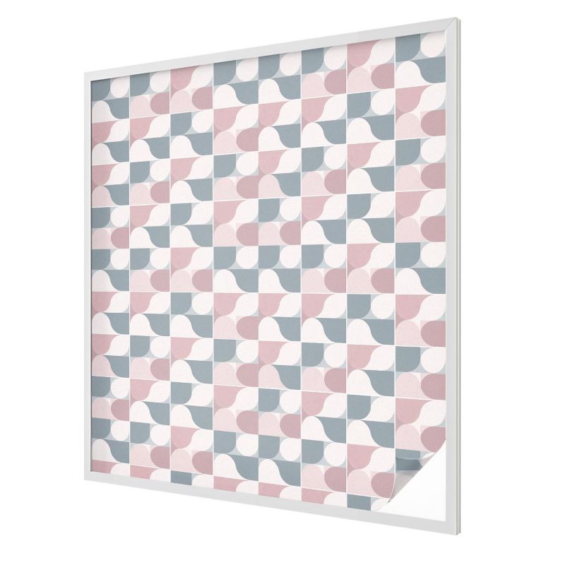 Witraż Samoprzylepny Wallfluent 100x116 cm Stylowa Dekoracja Okna Geometryczne kształty pastelowe 1 rol.