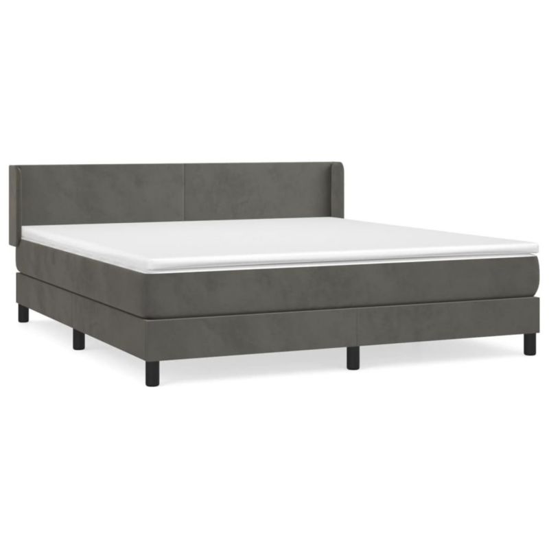 Łóżko kontynentalne WaszeMeble 160x200 cm ciemnoszare WM-3130848 1 szt.