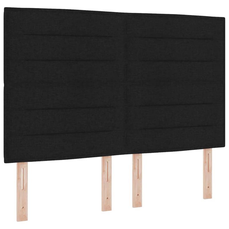 Łóżko z materacem WaszeMeble 140x200 cm Czarny tkanina WM-3340503 1 szt.