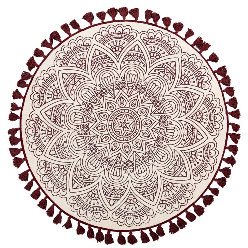 Dywan Ayakli Czerwony 120 cm Bawełna 1 szt.
