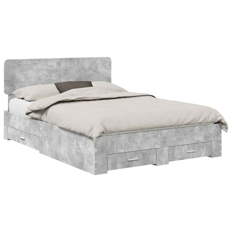 Łóżko WaszeMeble z Szufladami 140x190 cm Szare WM-3412376 1 szt.