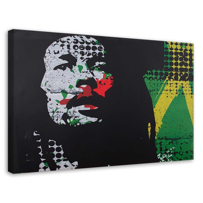 Obraz na płótnie Feeby Bob Marley - portret 45x30cm 1szt