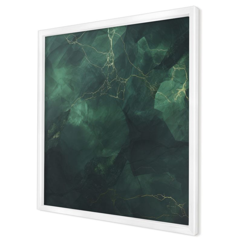 Magnetyczna tablica ozdobna Wallfluent 50x50 Zielona głębia w białej ramie 1szt