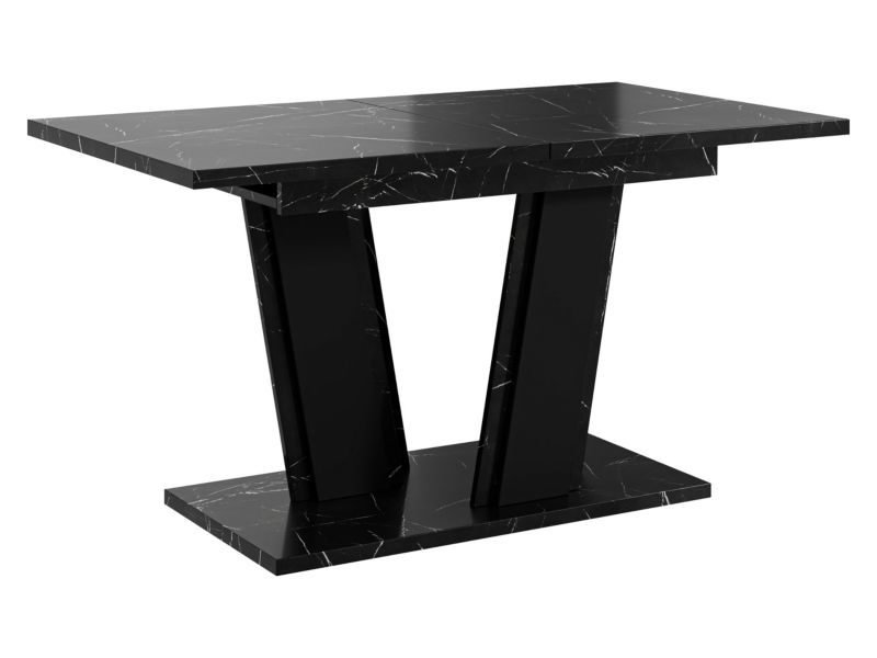 Stół rozkładany MIRJAN 24 Muss 160 marmur black royal/czarny 1 szt.