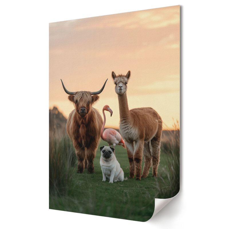 Plakat Wallfluent Format A4 Zwierzęta razem Formacja Artystyczna Baobab 1 szt.