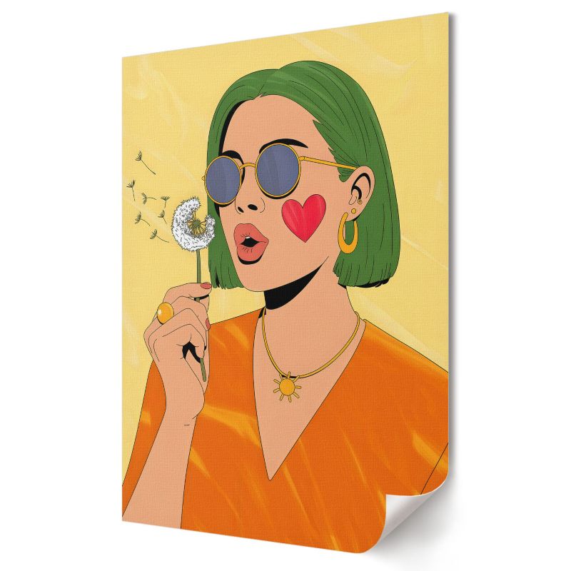 Plakat canvas Wallfluent Format A4 Kolorowy portret Artysta Sableen 1 szt.
