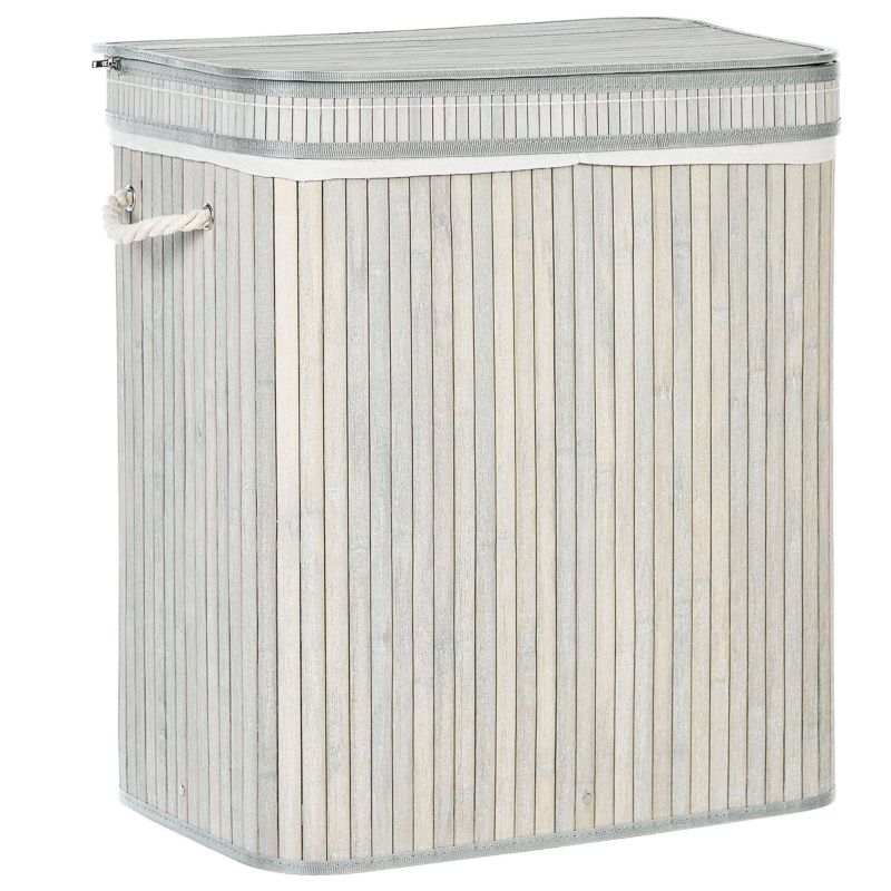 Kosz na pranie Kalthota Bambus Szary 100 L 1 szt.