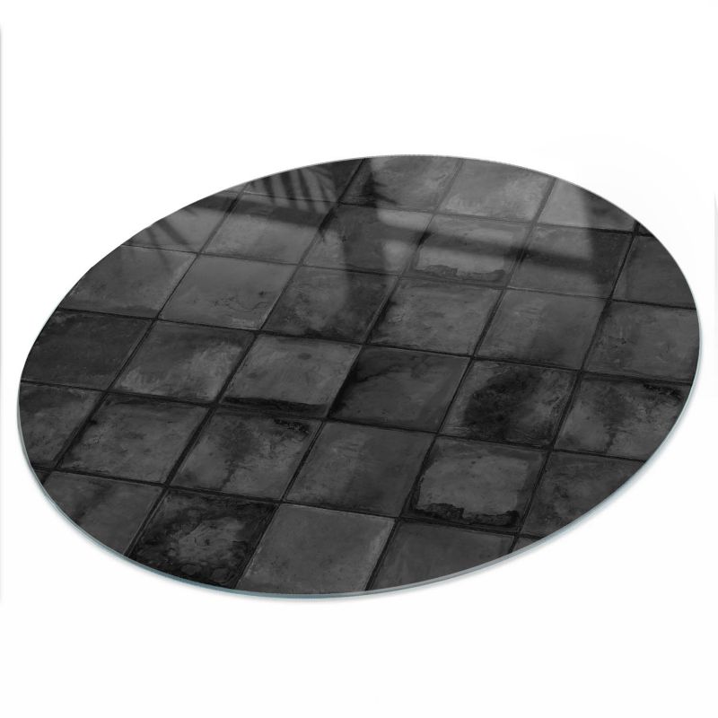 Blat Na Stolik ArtPrintCave fi70 cm Mozaika kafelkowa - Hartowany Blat Szklany Ochronny 1 szt.