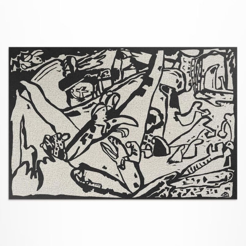 Winylowy Chodnik Zewnętrzny Wallfluent 100x150 cm Kompozycja Wassily'ego Kandinsky'ego 1 szt.