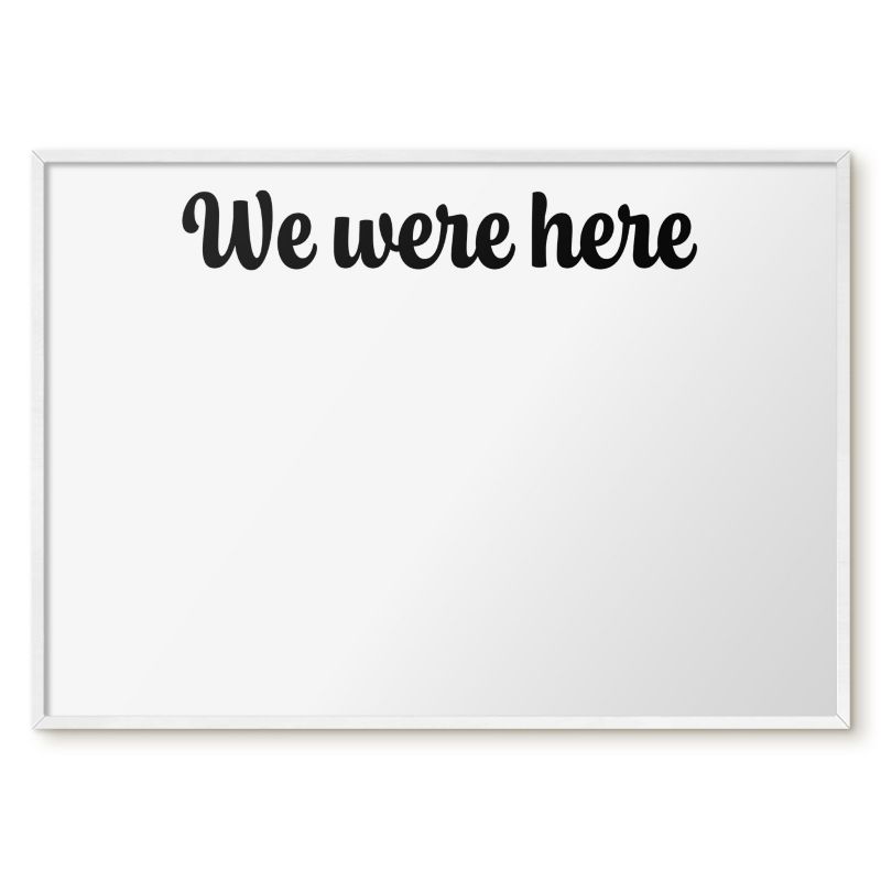 Tablica Magnetyczna Dekoracyjna Tulup 100x70 cm We were here 1 - Biała rama Do salonu, sypialni 1 szt.