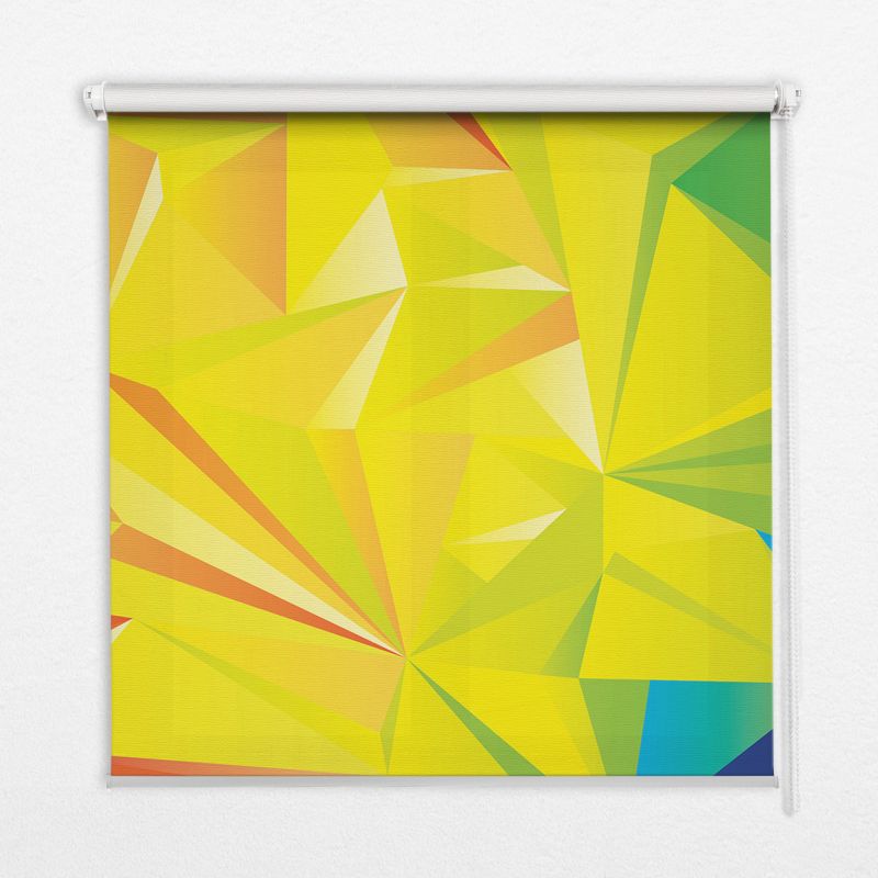 Roleta Wewnętrzna Tulup 150x140 cm Wzór Kolorowych Origami Montaż do ściany/sufitu 1 szt.