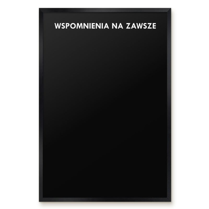 Tablica Magnetyczna Do Salonu Tulup 40x60 cm Wspomnienia na zawsze 7 - Czarna rama Do salonu, sypialni 1 szt.