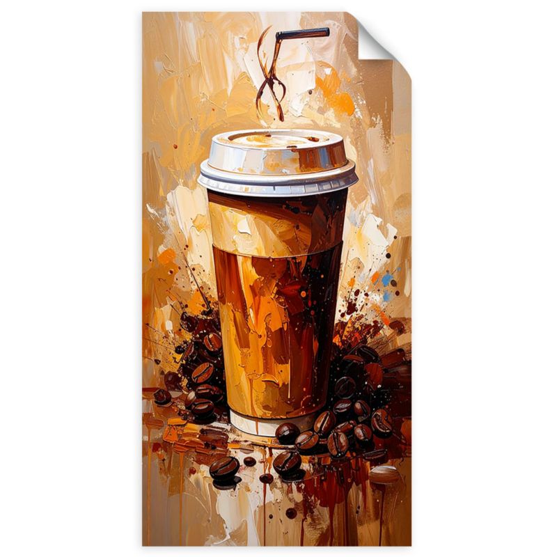 Naklejka samoprzylepna Feeby Kubek Kawa Napoje 60x120cm 1szt