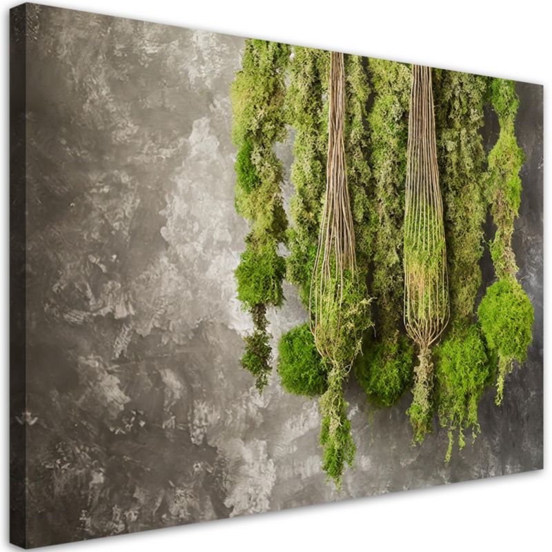 Obraz do salonu Feeby Mech Roślina Natura Zielony 90x60 cm 1szt