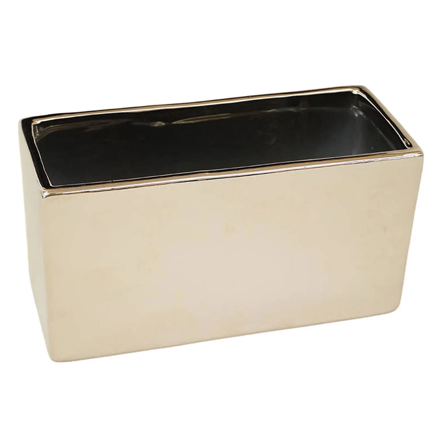 Osłonka ceramika Lazio silver - 22x9,4x11 cm