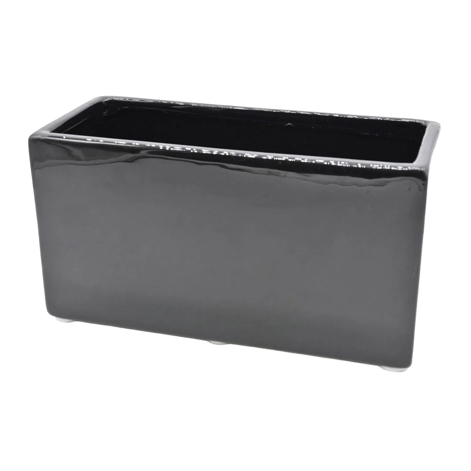 Osłonka ceramika Lazio black - 22x9,4x11 cm