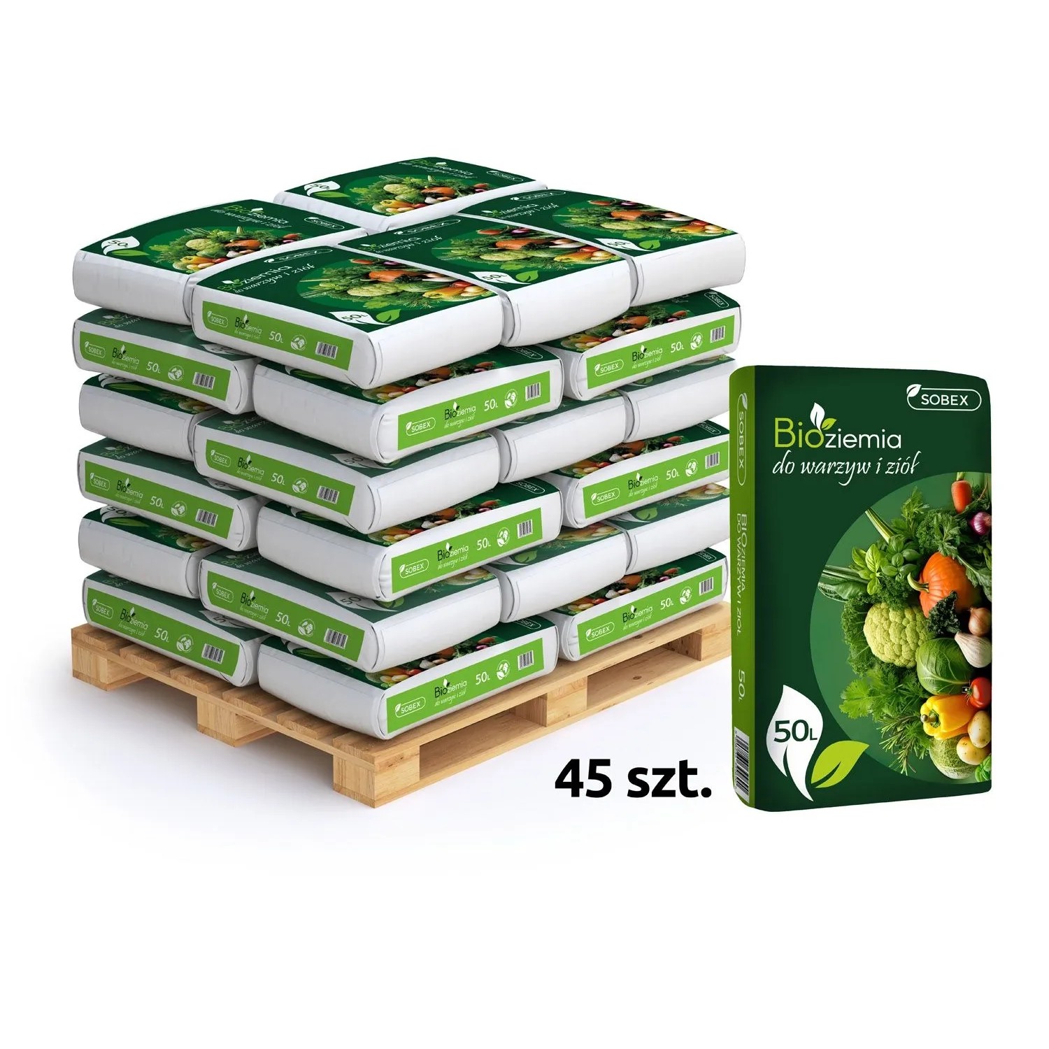 Sobex Podłoże BIO do warzyw i ziół - 45 x 50 l