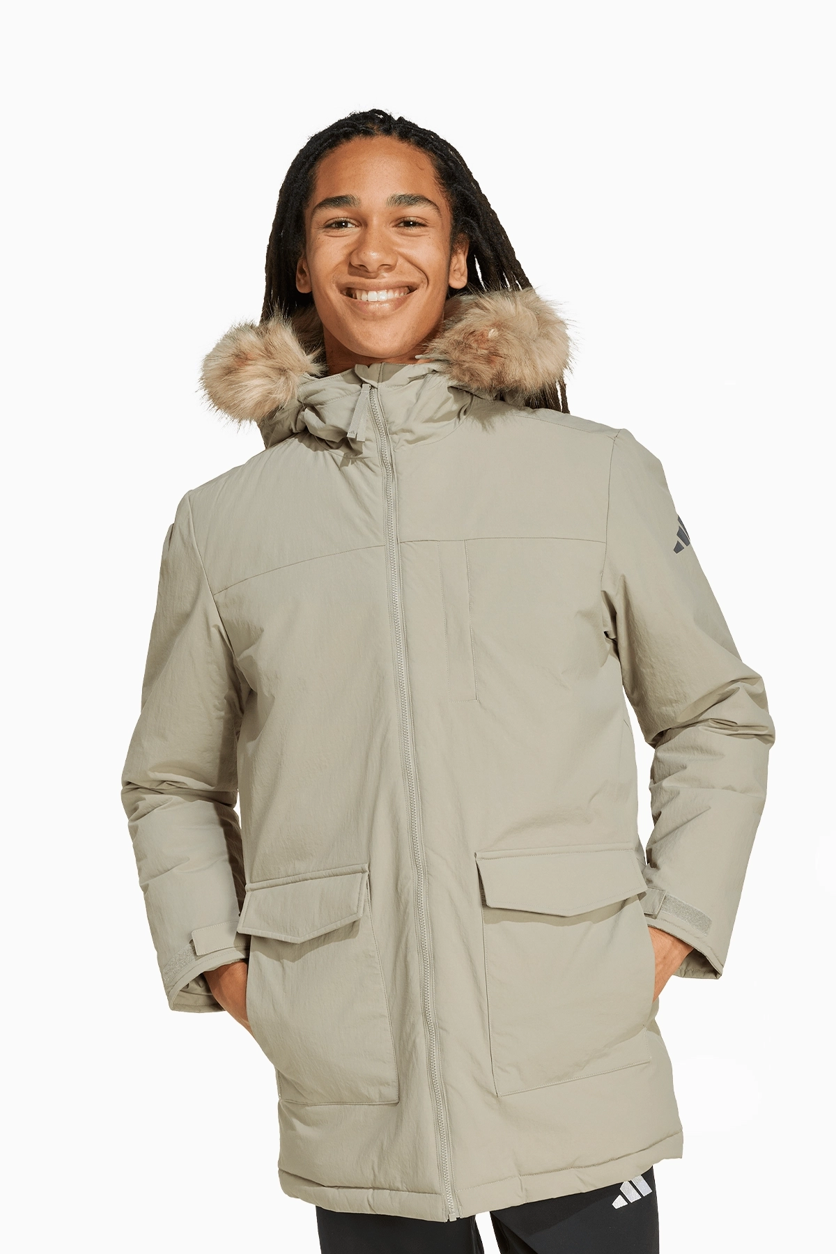 Kurtka adidas Paveric Climawarm Fur Parka - Zielony