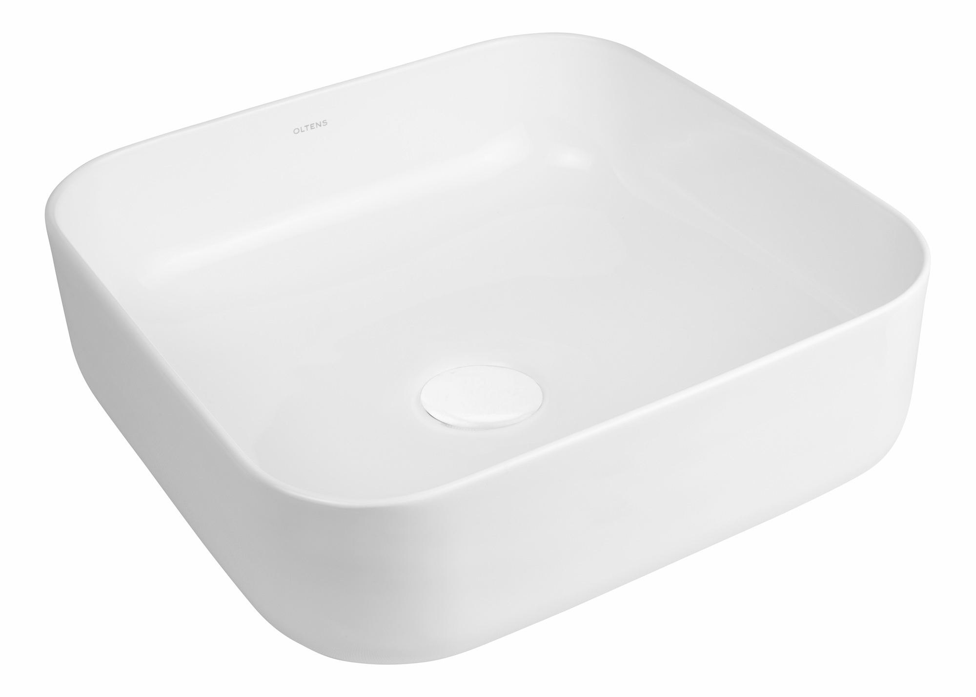 Oltens Hadsel umywalka 38,5x38,5 cm kwadratowa nablatowa biała 40307000 - Wysyłka w 24h
