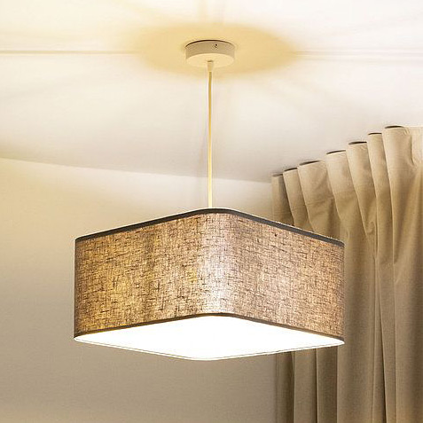 BPS Koncept Kwadro len light lampa wisząca 1x60 W ciemno beżowa-złota KW-002-40W20