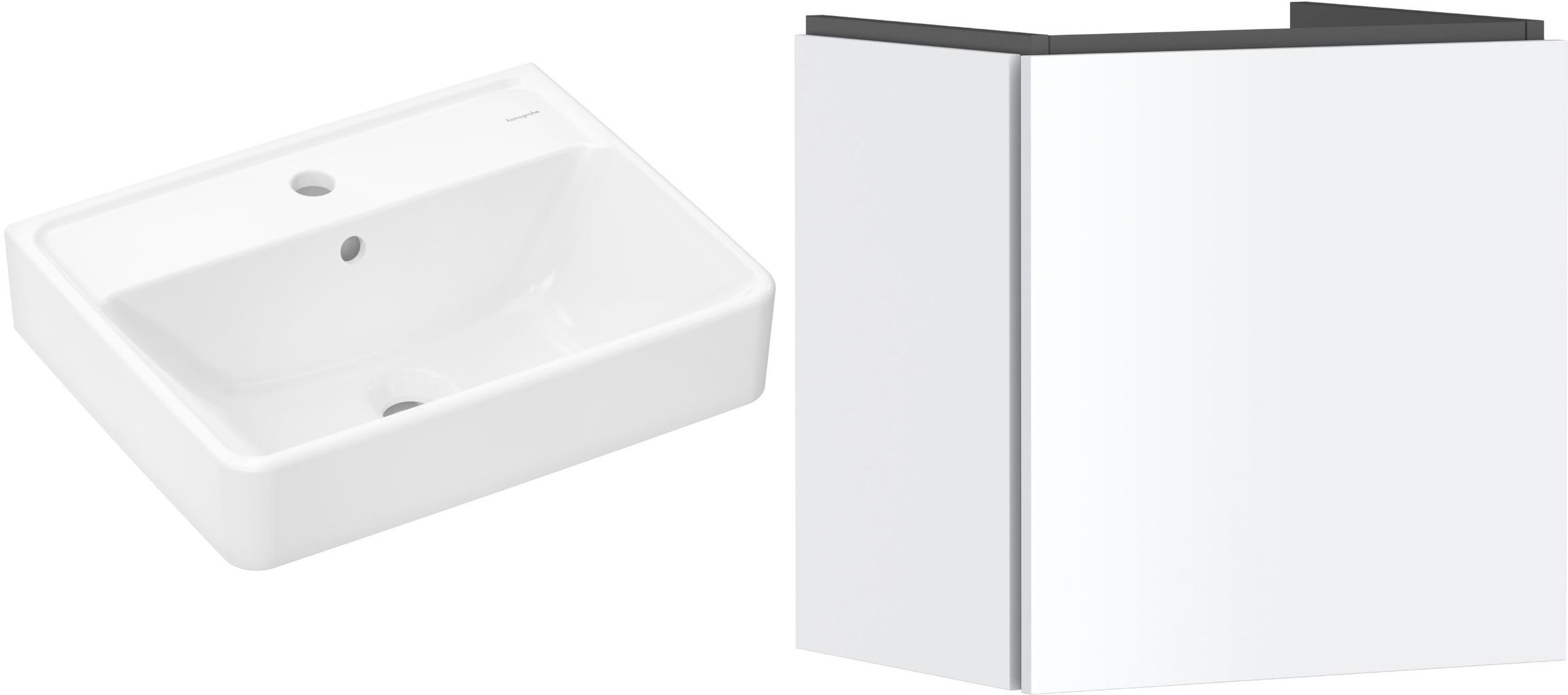 Darmowa Dostawa - Umywalka z szafką 50 cm białą Hansgrohe Xanuia Q abset10821