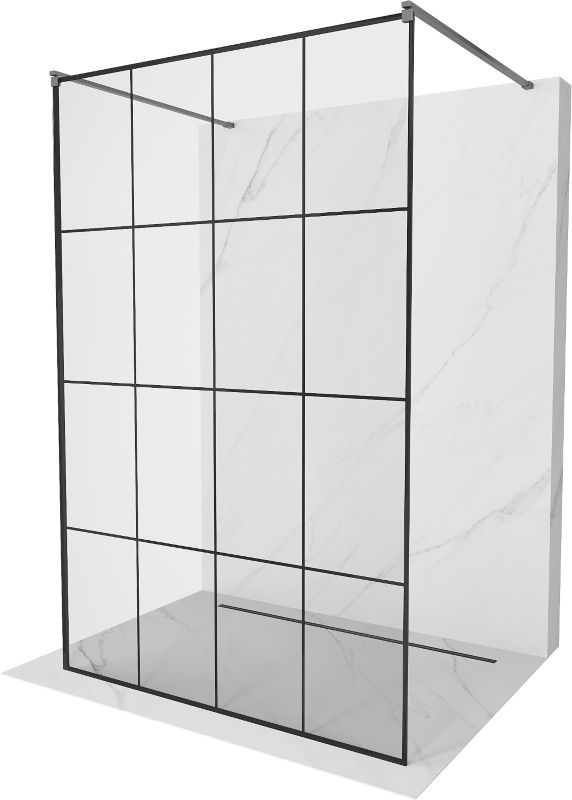ściana prysznicowa Mexen Kioto czarny wzór 140x200 cm 800-140-002-95-77 1 szt.