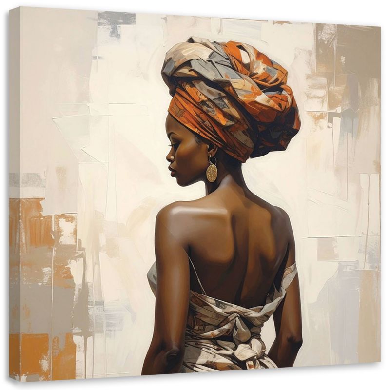 Obraz do salonu sypialni biura Feeby Afrykańska Kobieta 60x60cm 1szt
