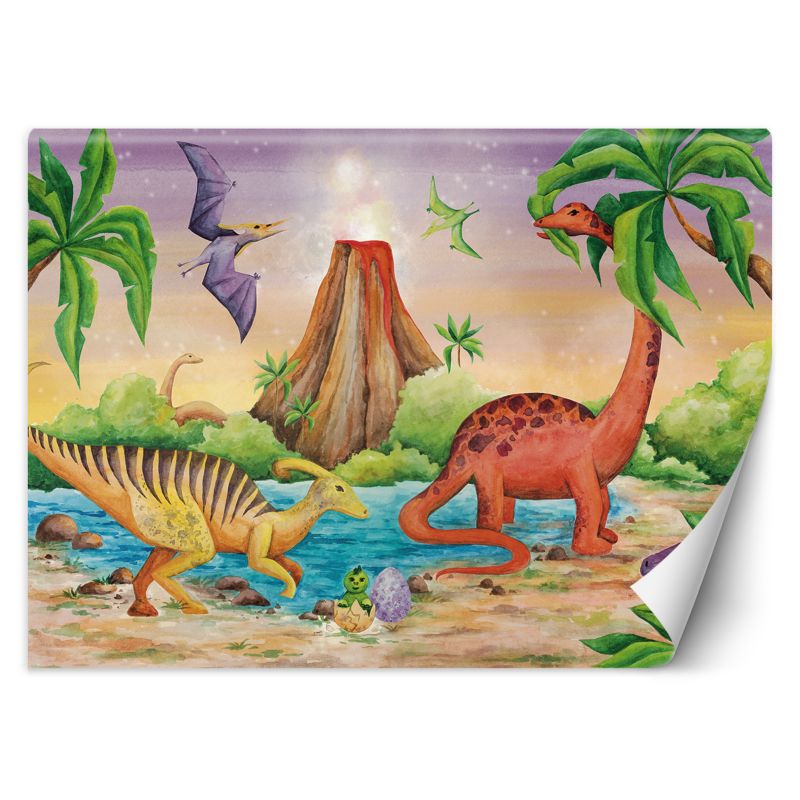 Fototapeta Feeby dla dzieci Dinozaury nad jeziorem 350x245 1 szt