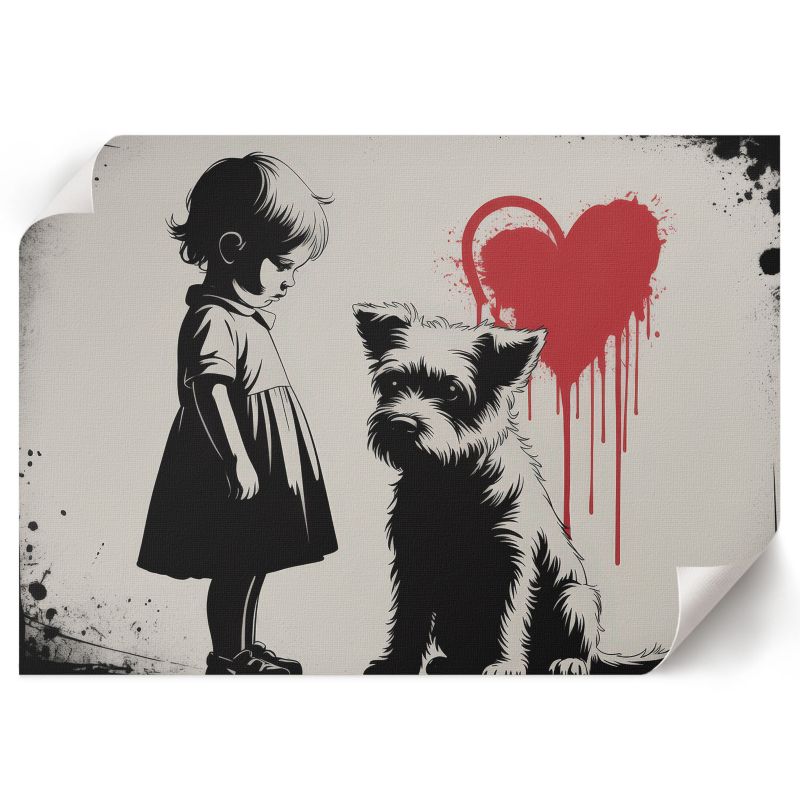 Plakat Do Pokoju Dziecka ArtPrintCave 42x29,7 cm Dziecko i pies Sableen 1 szt.