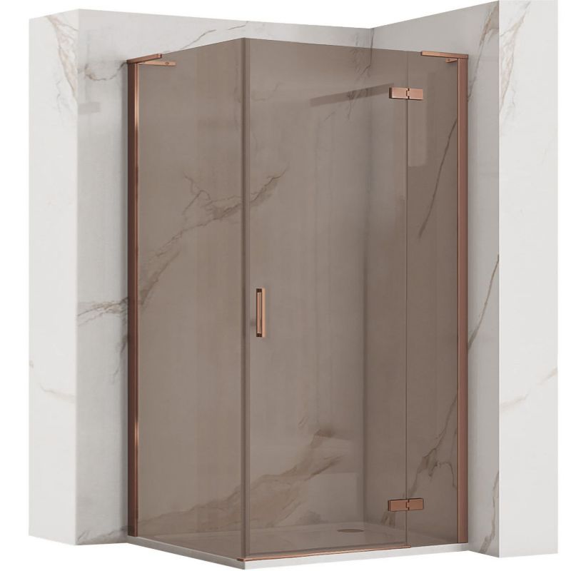 Kabina Prysznicowa Rea Hugo 100X90 Miedź Szczotkowana 100X90X200,5Cm 1 Szt