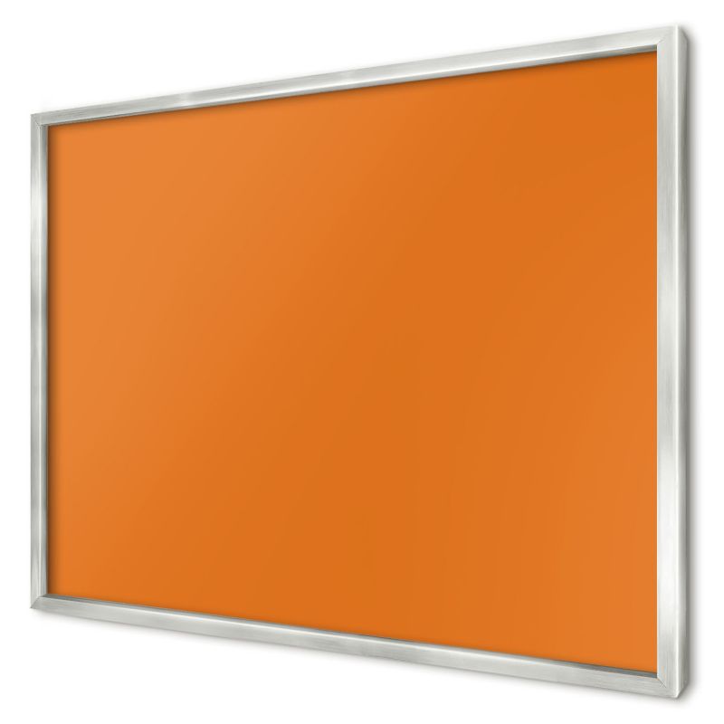 Ozdobna tablica magnetyczna Wallfluent 70x50 Mocny pomarańczowy w srebrnej ramie 1szt