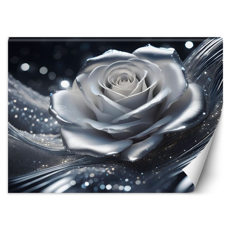 Fototapeta Feeby Srebrny płatek róży 450x315 1 szt
