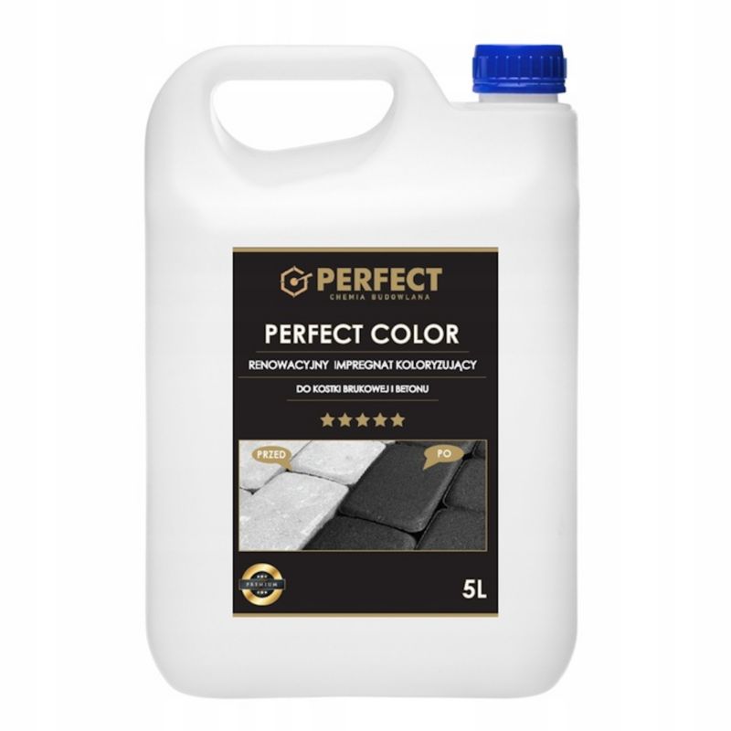 Impregnat Perfect COLOR barwiący 5 L Żółty do Ogrodzeń Betonu Kostki 1szt.