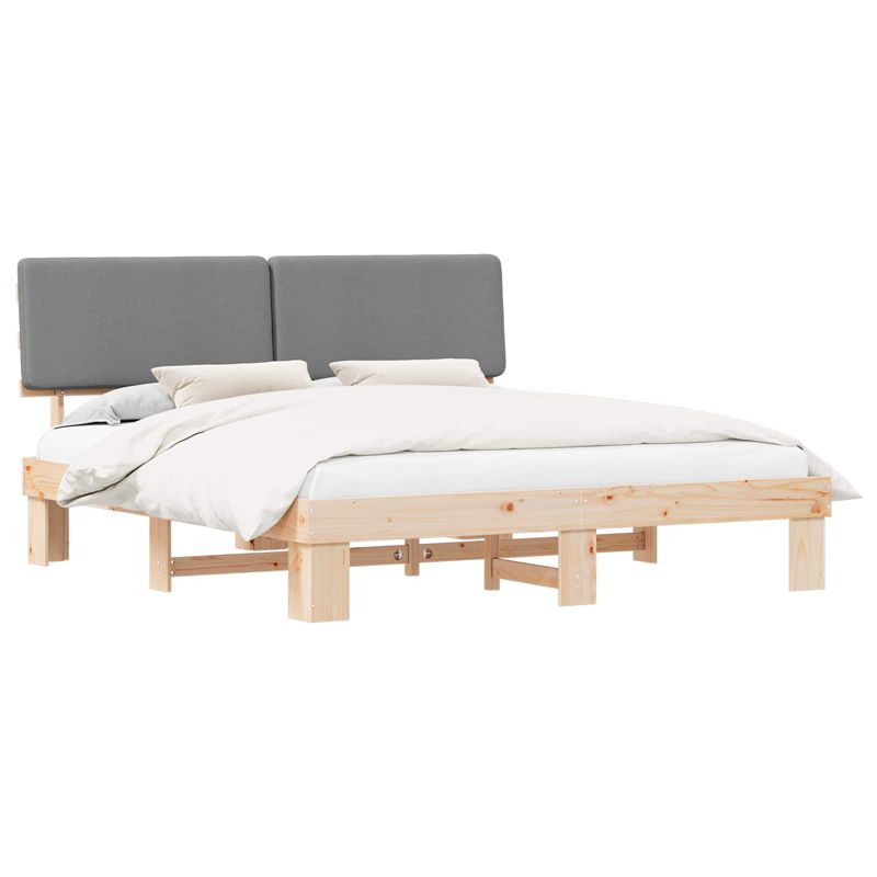 Łóżko Drewniane WaszeMeble 200x200 cm Brązowe WM-3398074 1 szt.