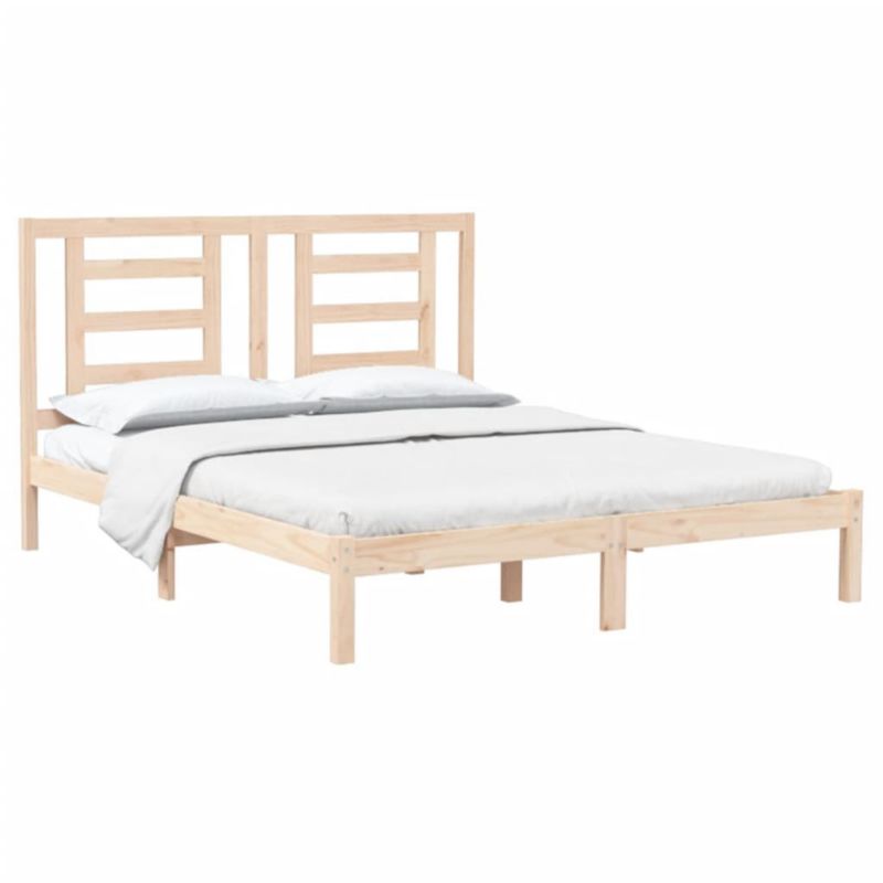Łóżko drewniane WaszeMeble 160x200 cm brązowe WM-3104358 1 szt.