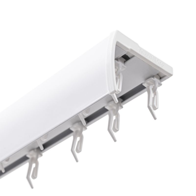 Szyna sufitowa Kowalski dwutorowa z osłoną aluminiowa biała 200 cm 1 kpl.