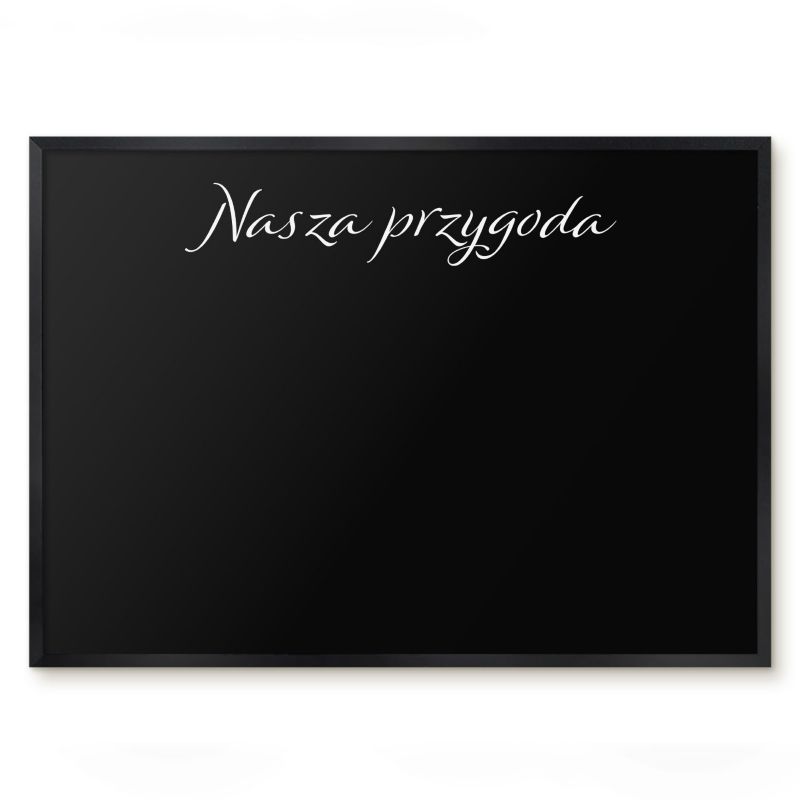 Tablica Magnetyczna Do Salonu Tulup 70x50 cm Nasza przygoda 9 - Czarna rama Do salonu, sypialni 1 szt.