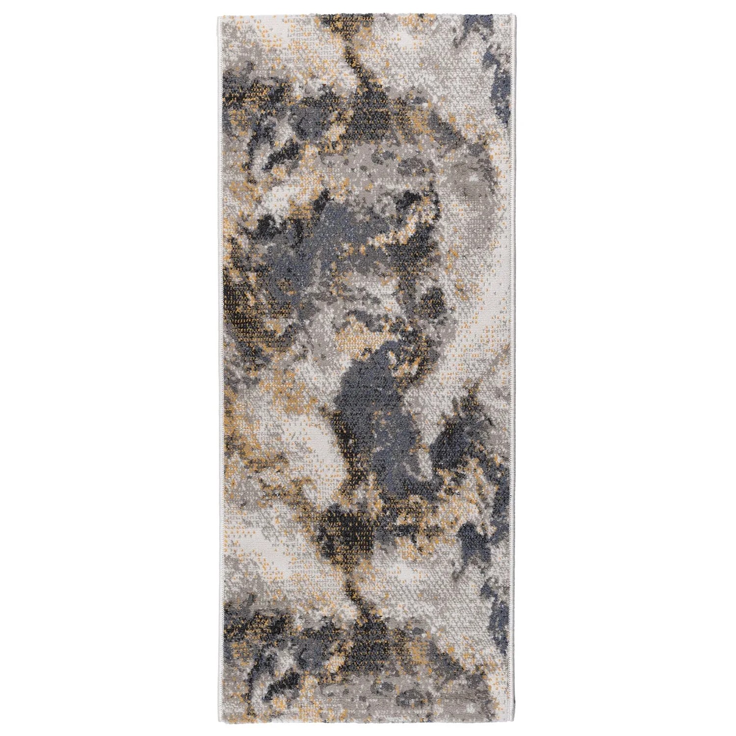 Chodnik Norman marmur 67 x 160 cm szaro-niebieski