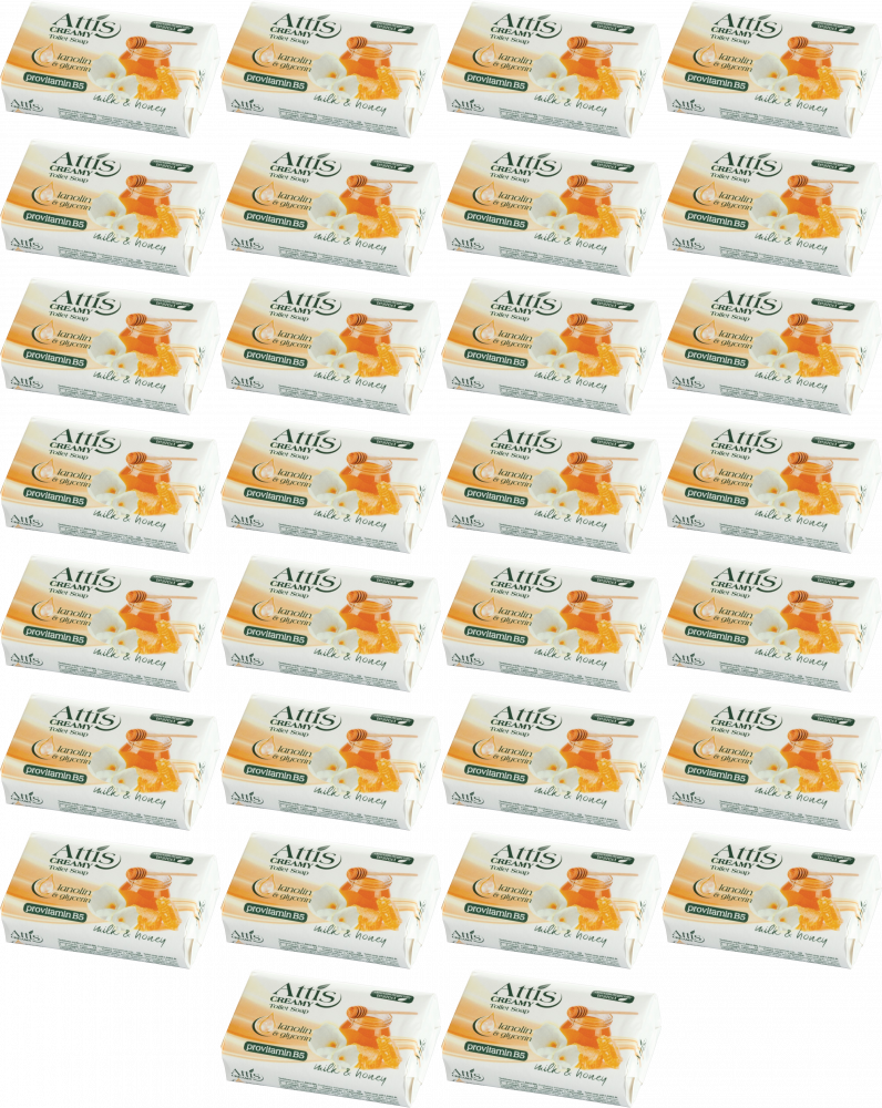 120x Mydło w kostce Gold Drop Attis, Creamy, mleko i miód, 100g